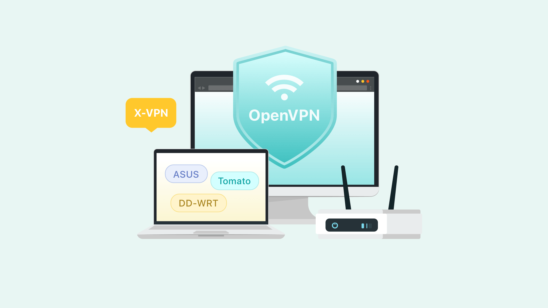 OpenVPN: در حال حاضر در لیست پروتکل‌های X-VPN یکپارچه شده است.